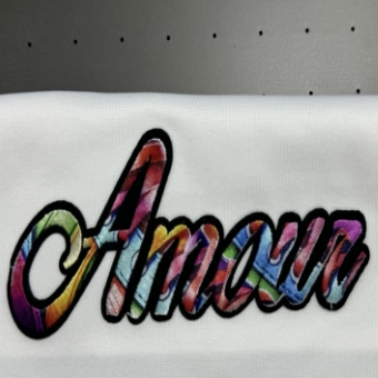 Embroidery full color printing with UV printer CCD scanning